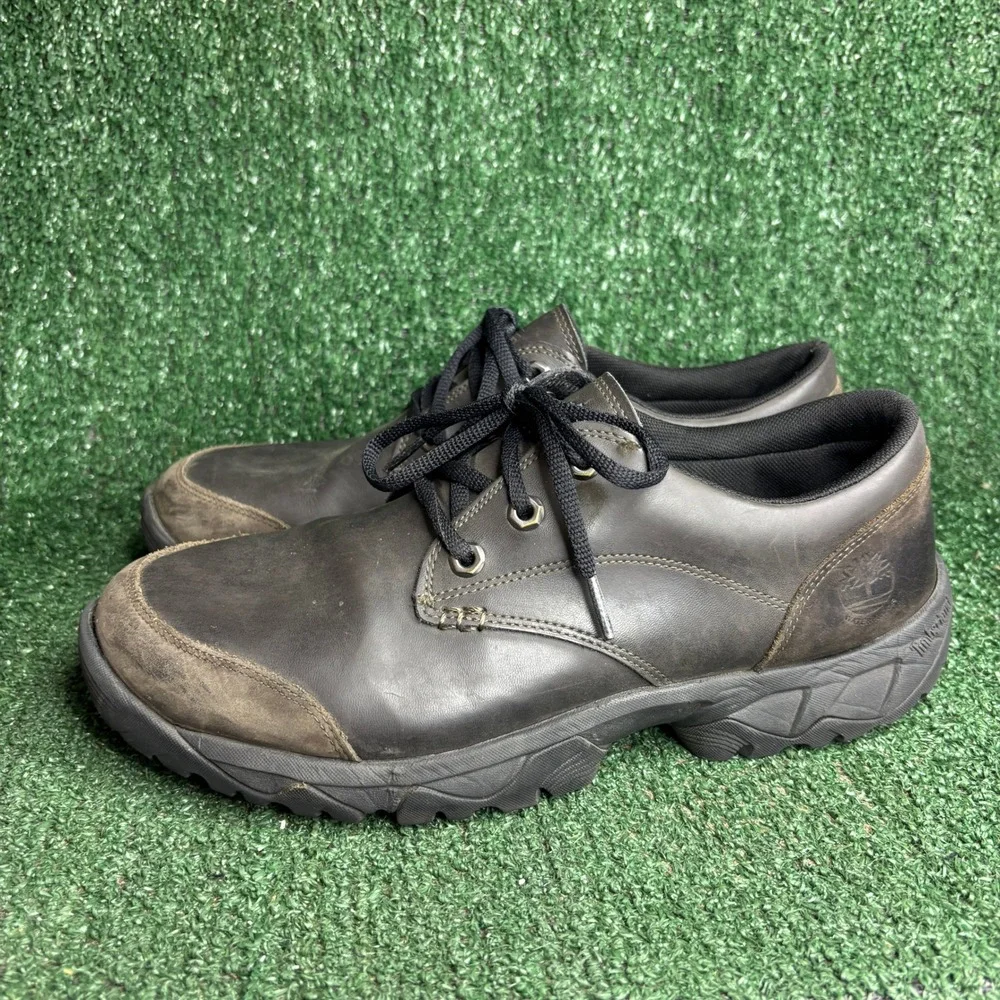 Timberland 9455R Waterproof Leather Rugged Casual Oxford Shoe Brown Mens Size 11